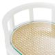 Masute Living - Gheridon LUX, Lemn, Rattan, Bahamas alb