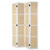 Paravan decorativ LUX, Lemn, Rattan, Bahamas alb