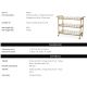 Masute Living - Gheridon LUX, Otel, Sticla, Alama Vintage, Scarlett L