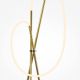 Lampadare - Lampadar, Lampa de Podea LED, Alama Satinata, Crochet