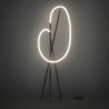 Lampadar, Lampa de Podea LED, Negru, Crochet
