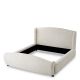 Paturi - Pat dublu tapitat design elegant LUX Mellory, Seashell off-white