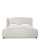 Paturi - Pat dublu tapitat design elegant LUX Mellory, Seashell off-white