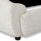 Paturi - Pat dublu tapitat design elegant LUX Mellory, Seashell off-white