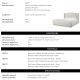 Paturi - Pat dublu tapitat design elegant LUX Mellory, Seashell off-white