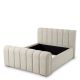 Paturi - Pat dublu tapitat design elegant LUX Kayden, Albury bej