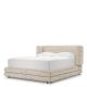 Paturi - Pat dublu tapitat design elegant LUX Francisco, Creststone bej