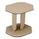 Masute Living - Masuta laterala design LUX, Piele Sintetica, Maro Deschis, Maurizio