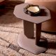 Masute Living - Masuta laterala design LUX, Piele Sintetica, Maro, Maurizio