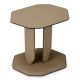 Masute Living - Masuta laterala design LUX, Piele Sintetica, Maro, Maurizio