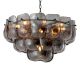 Candelabru design LUX, Sticla, Fumuriu, Gustave