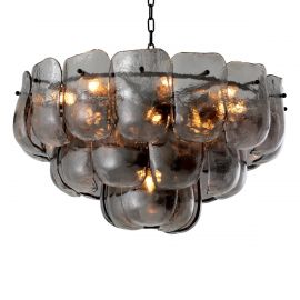 Candelabre, Lustre - Candelabru design LUX, Sticla, Fumuriu, Gustave