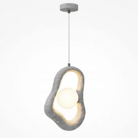 Pendule, Lustre suspendate - Lustra Suspendata din Polirasina, Gri, Opus
