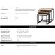 Masute Living - Set 3 masute, Piele Sintetica, Maro Deschis, Leonard
