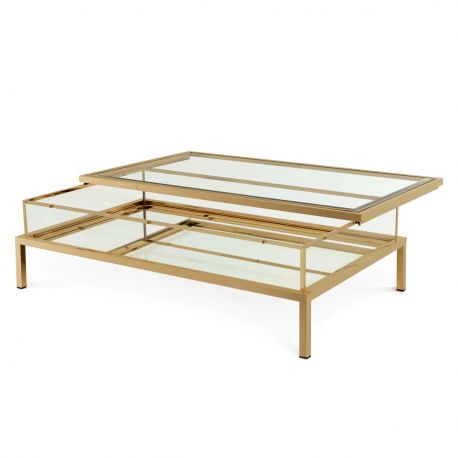 Masute Living - Masuta de cafea LUX, Alama Periata, Harvey rectangular