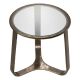 Masute Living - Masuta auxiliara LUX din Aluminiu, Sticla, Cambronne 50cm