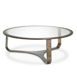Masute Living - Masuta de cafea LUX din Aluminiu, Sticla, Cambronne 102cm