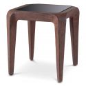 Masuta laterala LUX, Aluminiu Reciclat, Sticla Neagra, Quentin