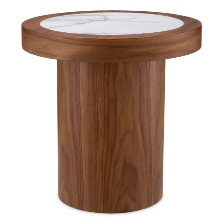Masute Living - Masuta Design LUX, Marmura, Furnir Nuc, Presedio 50cm
