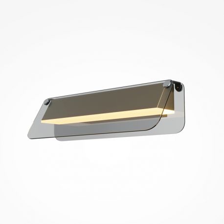 Aplice, corpuri de iluminat pentru pereti - Aplica de perete LED design minimalist Flat, fumuriu