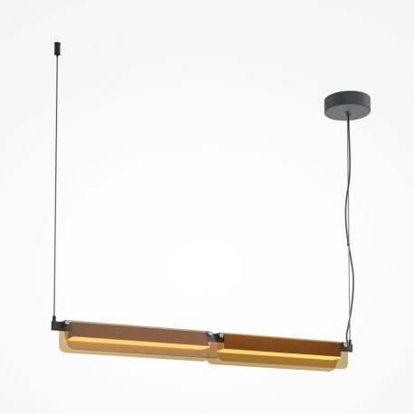 Pendule, Lustre suspendate - Lustra suspendata LED design minimalist Flat, chihlimbar