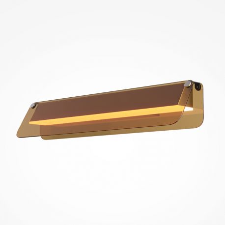 Aplice, corpuri de iluminat pentru pereti - Aplica de perete LED design minimalist Flat, chihlimbar