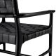 Fotolii - Fotoliu design LUX, Piele clasica neagra, Lemn, Tiberio