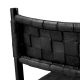 Scaune - Scaun design LUX, Piele clasica neagra, Lemn, Tiberio
