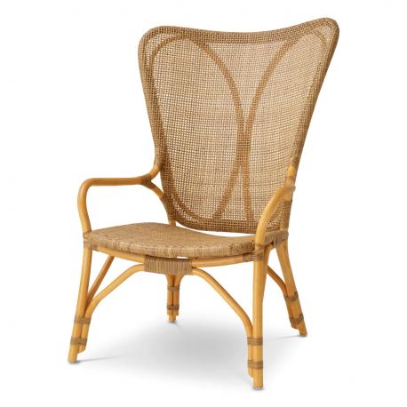 Scaune - Fotoliu din ratan design LUX, Colony natur honey