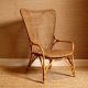 Scaune - Fotoliu din ratan design LUX, Colony natur honey