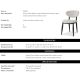 Scaune - Scaun design elegant LUX Allston, sentier cream/ negru