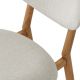 Scaune - Scaun design elegant LUX Allston, sentier cream/ natur