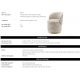 Scaune - Scaun pivotant modern design LUX Chair Greer, Creststone beige