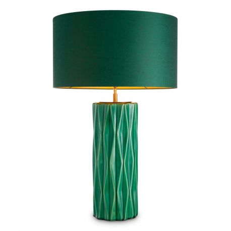 Veioze - Veioza, Lampa de masa LUX, Ceramica, Verde, Amarello