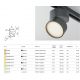 Spoturi, Proiectoare pe sina - Spot LED, accesoriu pentru sinele monofazate Unity, Onda alb 12W 3000K