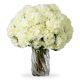 Buchet artificial LUX din 48 de hortensii albe, Hydrangeas