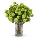 Buchet artificial LUX din 36 fire Hortensii verzi, Hydrangeas snowball 