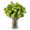 Buchet artificial LUX din 36 fire Hortensii verzi, Hydrangeas snowball 