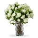Aranjamente florale LUX - Buchet artificial LUX din 36 fire Hortensii albe, Hydrangeas snowball