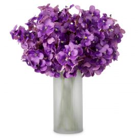 Aranjamente florale LUX - Buchet artificial LUX din 24 fire orhidee violet, Vanda Orchids