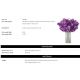 Aranjamente florale LUX - Buchet artificial LUX din 24 fire orhidee violet, Vanda Orchids
