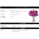Aranjamente florale LUX - Buchet artificial LUX din 24 fire orhidee fuchsia, Vanda Orchids