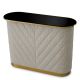 Mese Bar - Bar LUX, Sticla Neagra, Tesatura Forrester off-white, Matthew
