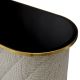 Mese Bar - Bar LUX, Sticla Neagra, Tesatura Forrester off-white, Matthew