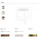 Masute Living - Masuta auxiliara design LUX Walnut-Bej
