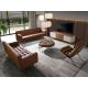 Masute Living - Masuta de cafea design LUX Dark Brown Leather
