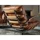 Fotolii - Fotoliu pivotant design LUX Dark Brown Leather