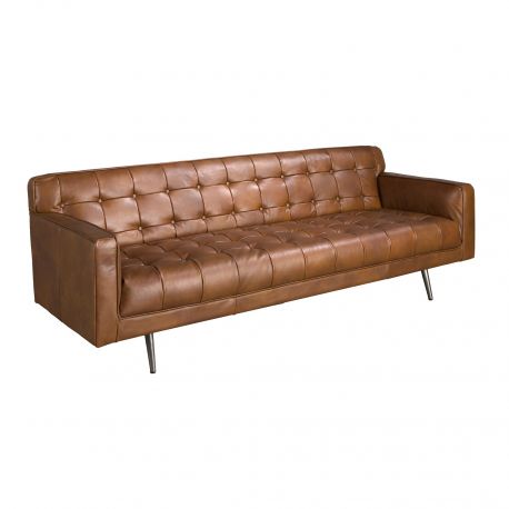 Canapele - Canapea design LUX 3 locuri Dark Brown Leather