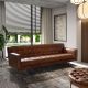 Canapele - Canapea design LUX 3 locuri Dark Brown Leather