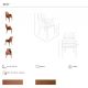 Scaune - Scaun design LUX, Nuc, Piele sintetica, Brown